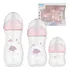 Kit 3 Mamadeira Easy Flow Anticólica Buba 120 270 330ml Cor Rosa Nuvem