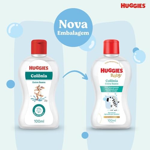 Colônia Huggies Extra Suave Sem Álcool Hipoalergênica 100 ml