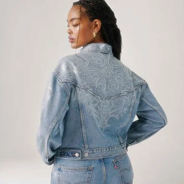 Jaqueta Jeans Levi's® 90's Shrunken Trucker Lavagem Clara