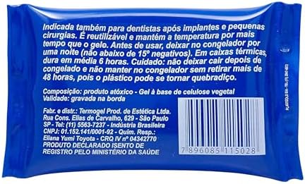 Termogel Gelo Flexível Reutilizável Em Gel Gelo-X Pequeno Azul