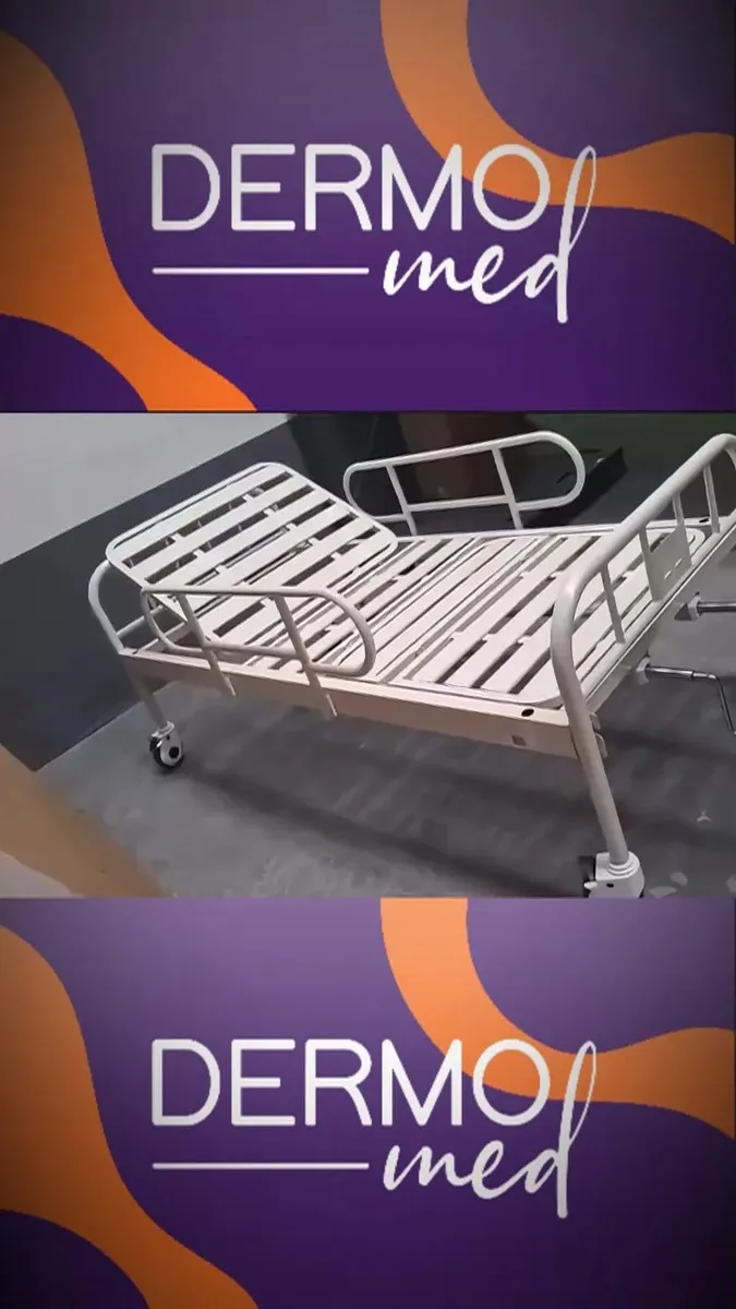 Cama Hospitalar 02 Manivelas Branca Até 180 Kg Supermedy