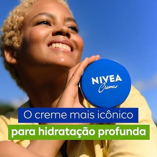 NIVEA Creme Hidratante Lata 145g, Hidratação Profunda 24h, Corporal, Uso Diário, Multibenefícios, Todas as Peles