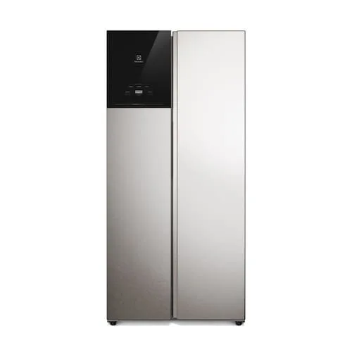 Geladeira Electrolux Frost Free Inverter 431L AutoSense Bivolt Side by Side Black Inox Look (ES40B)