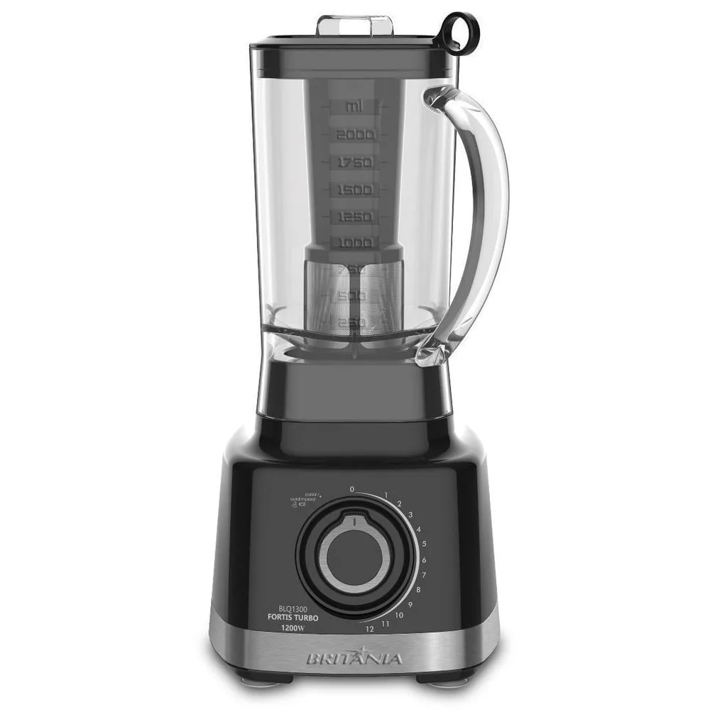 Liquidificador Turbo Britânia BLQ1300P 1200W 12 Velocidades 3L Preto