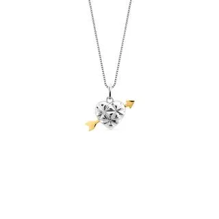 Pingente Amor Duo em Prata 925 e Ouro Amarelo 18K