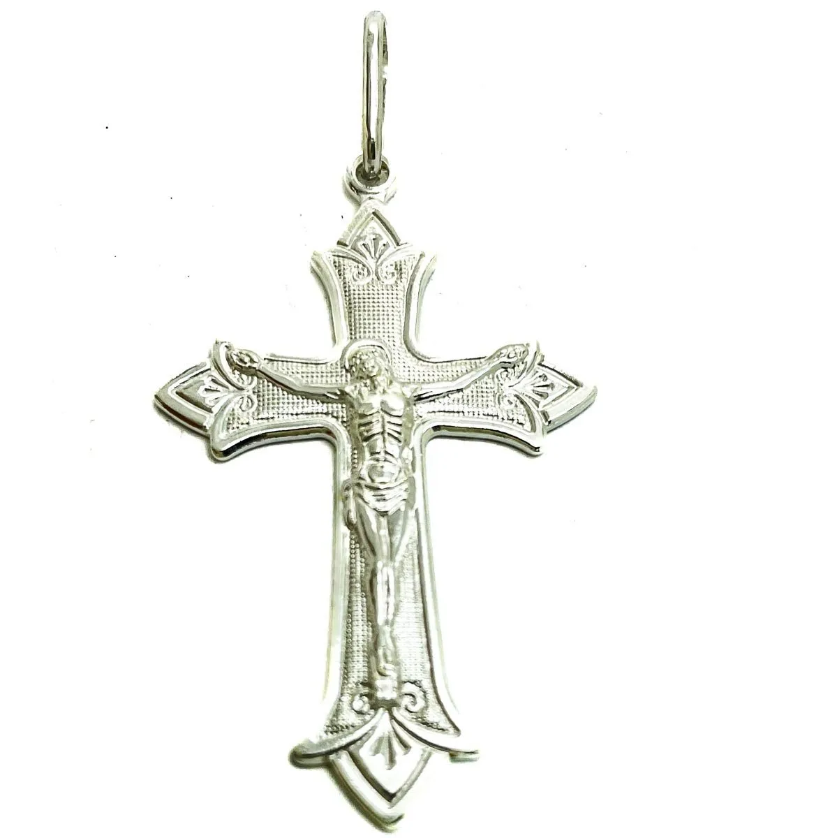 Pingente Crucifixo com Imagem Prata 925 - 5,2cm