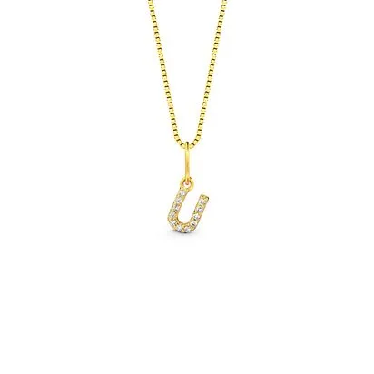 Pingente Cadeado em Prata 925 e Ouro Amarelo 18K com Safira Incolor