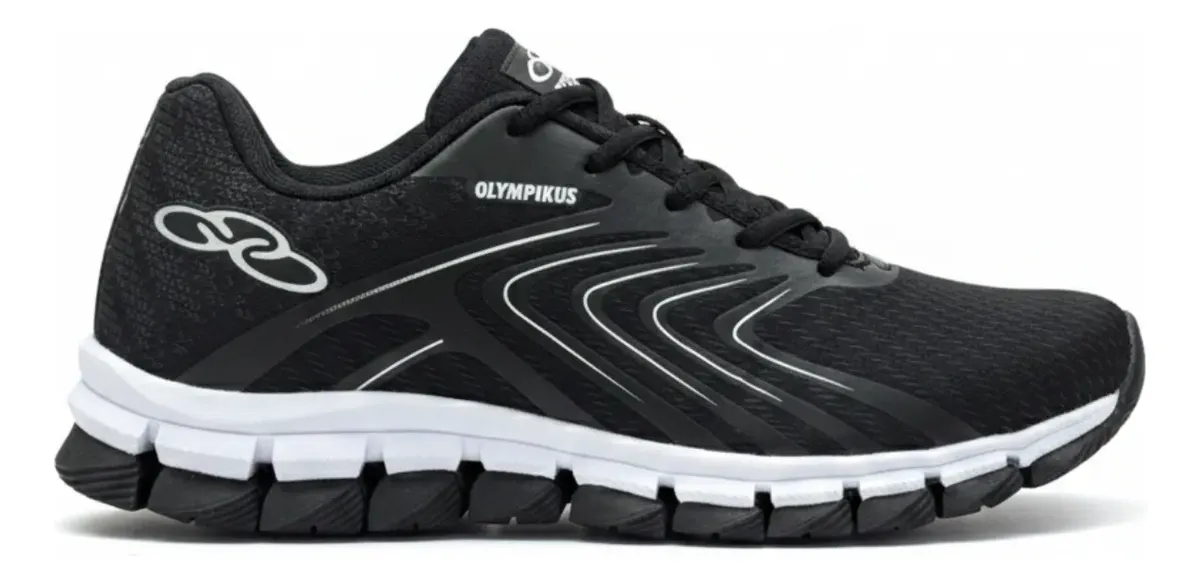 Tenis Masculino Esportivo Olimpic Academia Caminhada Promoçã Preto/branco 42 Br