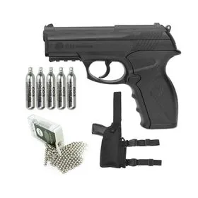 Pistola Pressão Co2 Wg C11 Polímero Esferas Aço 4,5 + Itens
