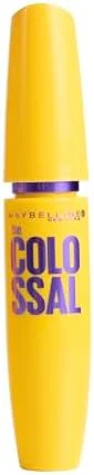 Maybelline NY The Colossal Volum' Express, Máscara de Cílios Lavável, 9x mais Volume por até 24h, Fórmula com Colágeno para Definição Intensa, Não Empelota, Cor Preto, 8ml