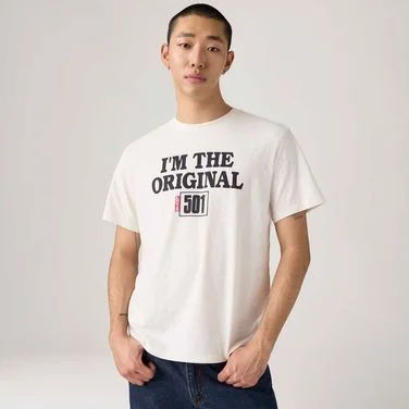 Camiseta Levi's® Graphic Bege Manga Curta