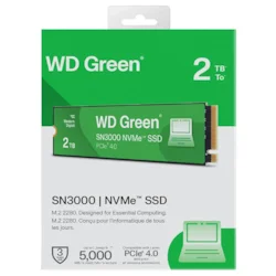 Ssd Wd Green Sn3000 2tb M.2 Nvme Leitura E Gravação 5000mb/s - 5000mb/