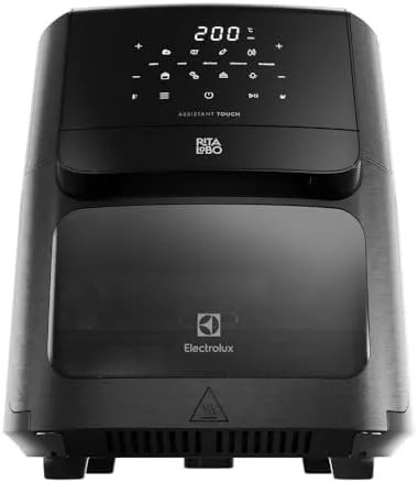 Electrolux Air Fryer Forno 5 em 1 12L 1700W Digital 1 Bandeja Antiaderente 5 modos preparo 7 Receitas Programadas Aviso Sonoro Fritadeira Elétrica sem Óleo Forno Bancada EAF85 Grafite 127V