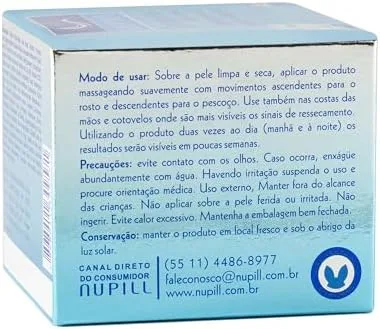 Nupill Creme Hidratante Antirrugas Tensine Fps 15 50G Azul