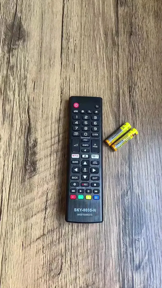 Controle Remoto Para Smart Tv LG + 2 Pilhas Com Teclas Netflix E Prime Video Audiogeek