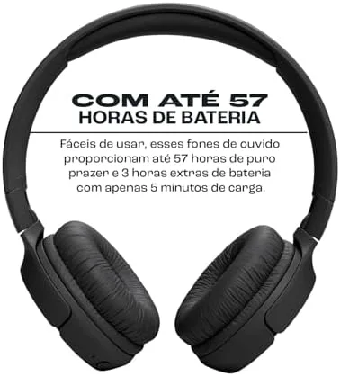 JBL, Fone de Ouvido On ear, Headphone, Tune 520BT, Sem Fio - Preto