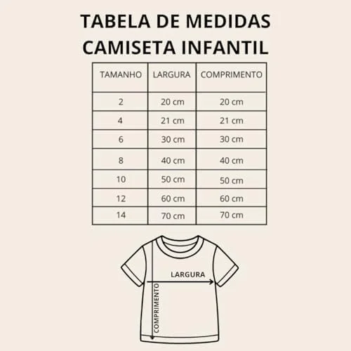 Camiseta Infantil Juvenil Unissex Em Algodão Brasil