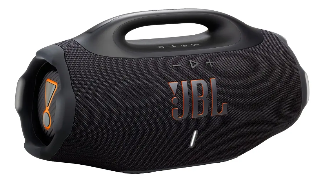 Caixa De Som Bluetooth Boombox 4 Jbl, Com Ai Sound Boost, Até 34h De Bateria, Ip68 E Áudio Lossless Preta Preto 127/220v
