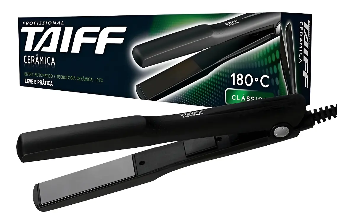 Prancha Cerâmica Profissional Classic 180° Taiff Bivolt Preto 127/220v Preto 127/220v