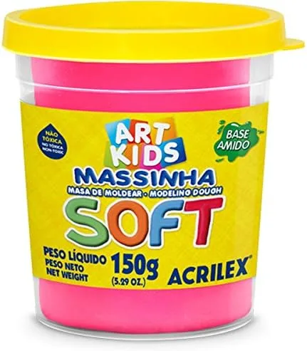 Acrilex Soft Massa de Modelar, Rosa (Maravilha), 150 g