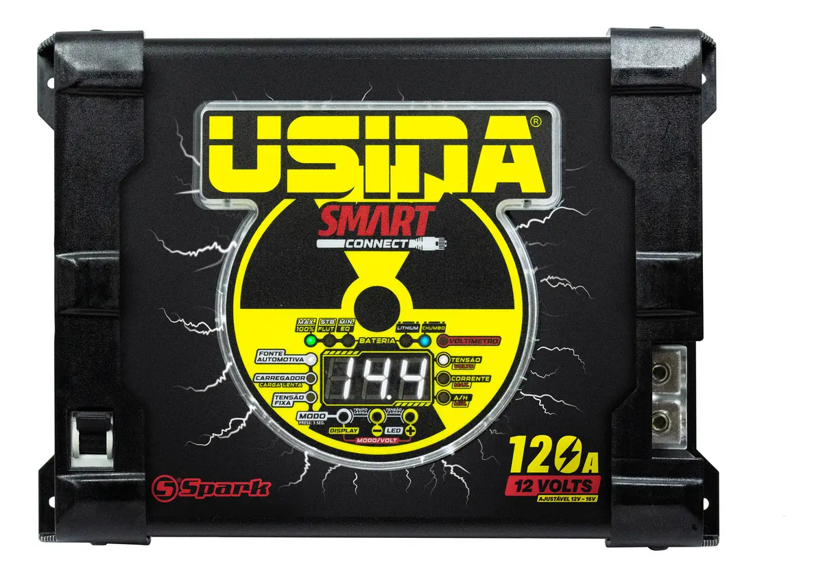 Fonte Carregador Usina Smart Connect 120a Bivolt Preto