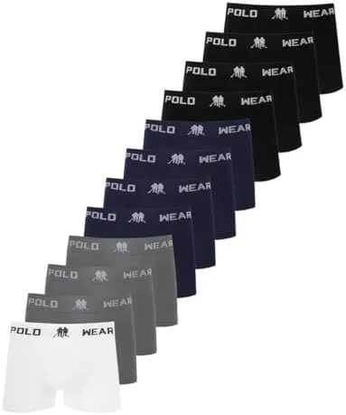 Kit 12 Cuecas Boxer Polo Wear