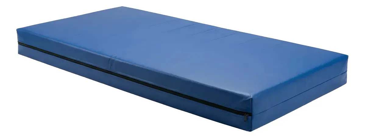 Colchão Hospitalar Impermeável Solteiro D33 Sansiena Com Capa Napa Premium 188x88x10cm Azul