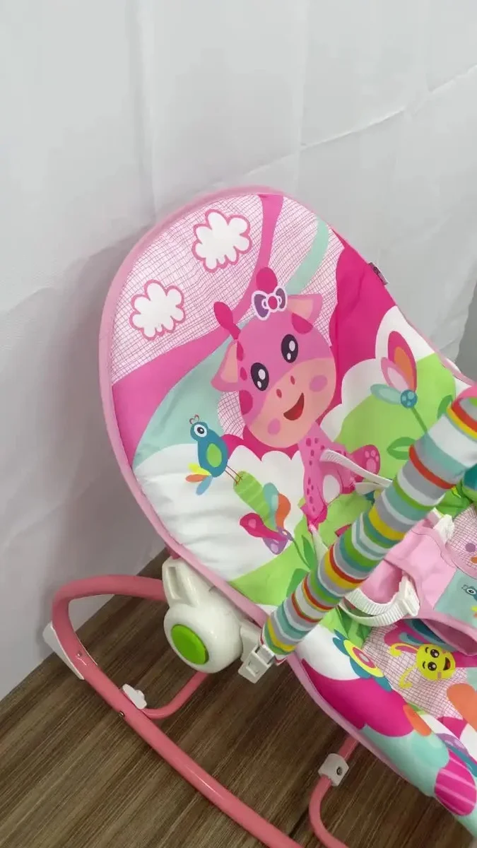 Cadeira Musical Vibratória Bebê Funtime Maxibaby 18kgs Rosa