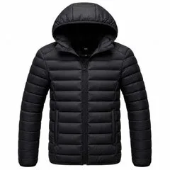 Jaqueta Puffer Masculina Bobojaco Casaco Capuz Removível