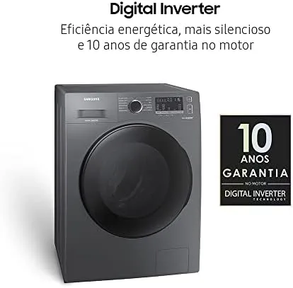 Lava e Seca Samsung WD11A com Ecobubble WD11A4453BX Inox Look 11/7kg 127V