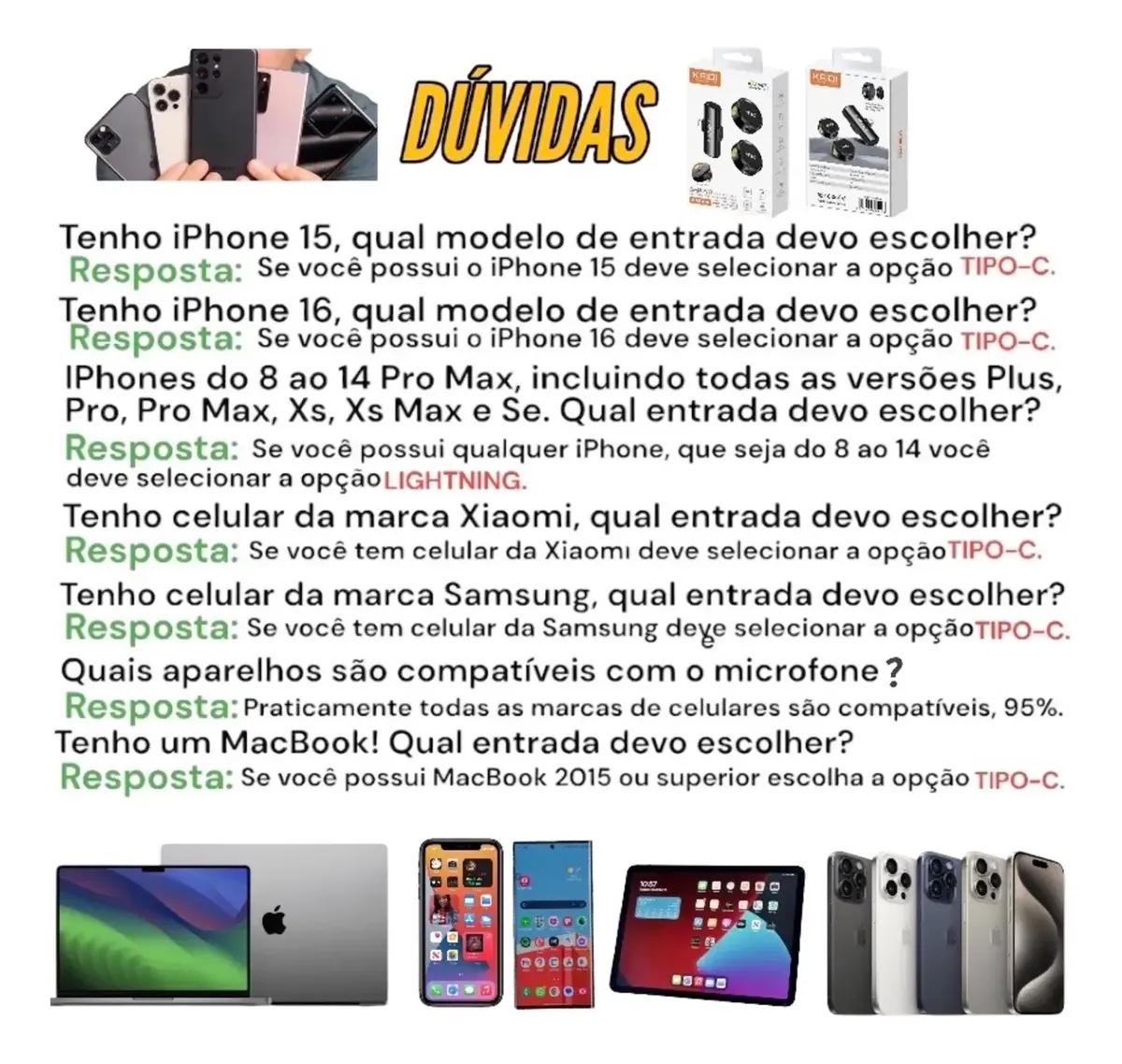Microfone Lapela Redondo Imã Sem Fio Preto Duplo Anti Ruído