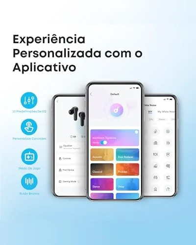 soundcore P20i da Anker, Fone de Ouvido Bluetooth 5.3, Graves Potentes, Drivers de 10mm, 30H de Reprodução, Resistência à Água, 2 Mics IA, Personalização de Som via App, Fone sem fio tws, Preto
