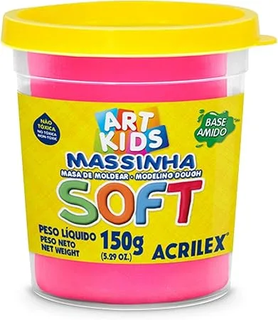Acrilex Soft Massa de Modelar, Rosa (Maravilha), 150 g