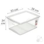 Caixa Organizadora Plástico Cristal 30 Litros - Ordene Caixa Organizadora Plástico Cristal 30 Litros - Ordene