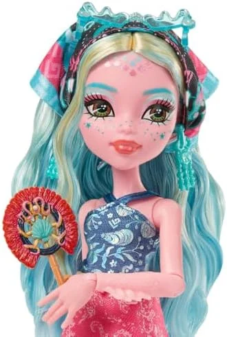 Boneca Monster High Skulltimate Secrets, Gore-geous Oasis Lagoona Blue, Brinquedo Colecionável com 19 Supresas
