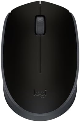 Mouse sem fio Logitech M170 com Design Ambidestro Compacto, Conexão USB e Pilha Inclusa - Preto