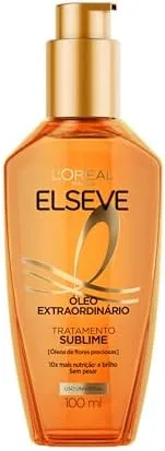 L'Oréal Paris Elseve Óleo Extraordinário Finalizador Capilar, Nutrição Profunda com 6 Óleos Preciosos, Anti-Frizz, Proteção Térmica até 230°C, Brilho Intenso para Todos os Tipos de Cabelo, 100ml