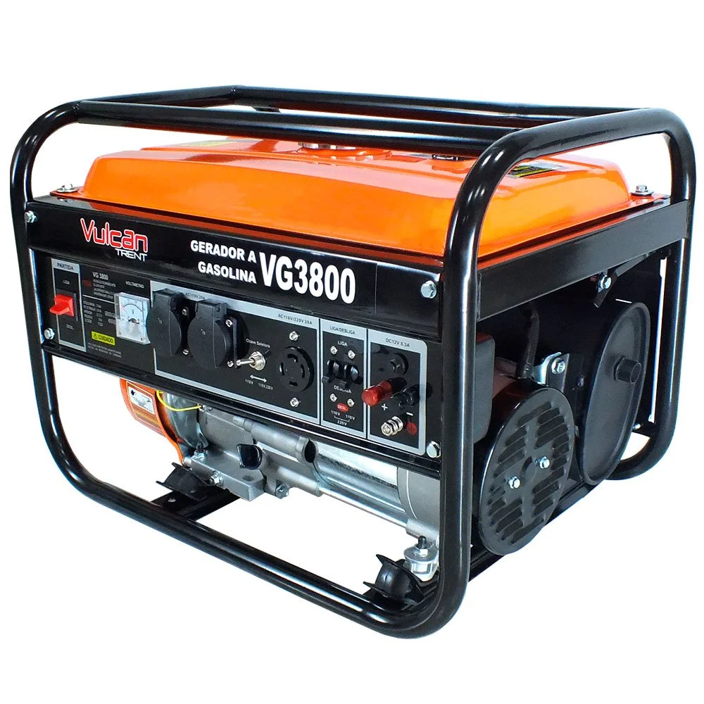 Gerador Gasolina VG3800 4T 208CC 7HP 3,00kva Monofásico Bivolt com Partida Manual VULCAN-56518