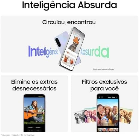 Celular Samsung Galaxy A36 5G 256GB, 8GB RAM, Recursos AI (Preto)