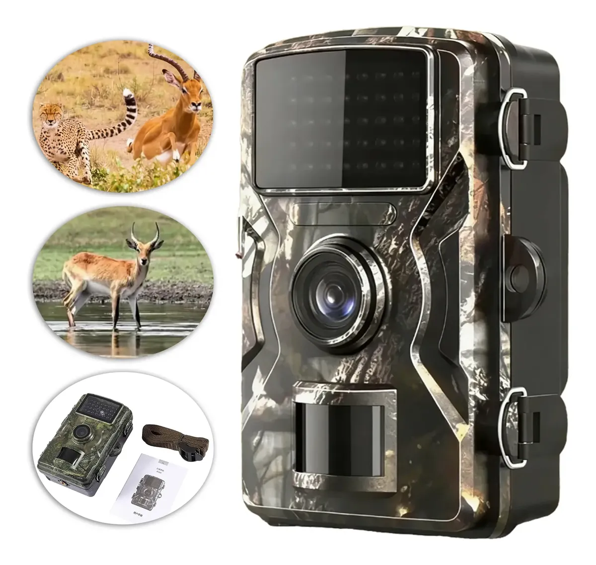 Câmera Trilha Caça Noturna Prova Água ,16mp Full Hd Visão Camuflado