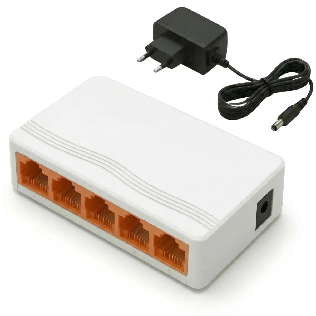 Fast Switch 5 Portas RJ45 1000 Mbps Gigabit De Rede Plug And Play Compacto Alta Velocidade Bivolt