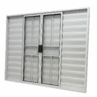 Veneziana 6 Folhas Aluminio Branco Com Grade 1,00x1,50