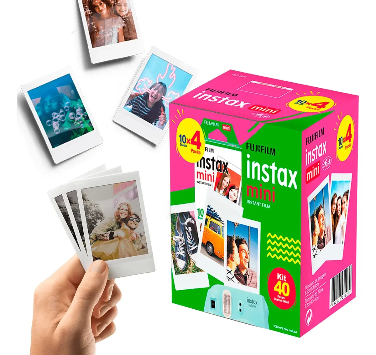 Filme Instantâneo Fujifilm Instax Mini 40 Fotos Branco