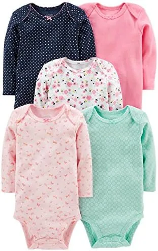 Body Pacote com 5 bodies de manga comprida Simple Joys by Carter'sMeninas