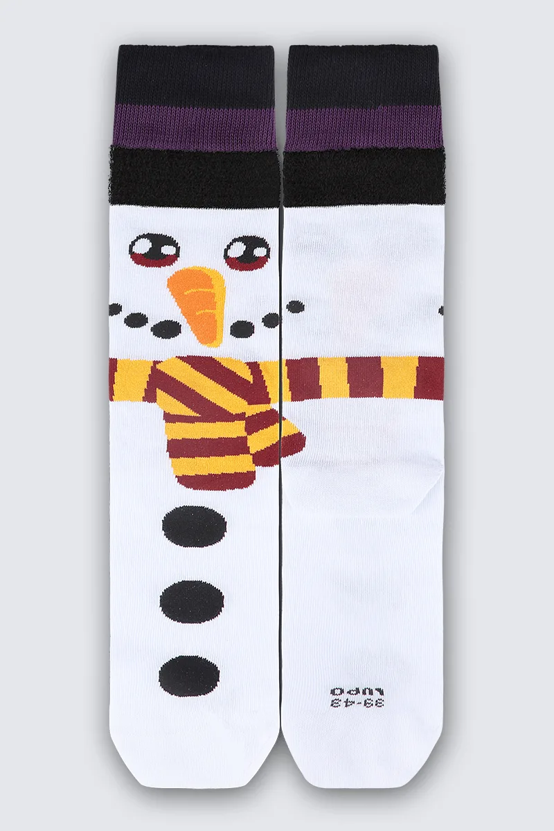 Meia Adulto Natal Boneco de Neve