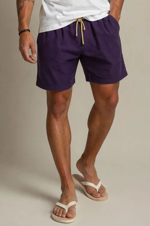 Short Vôlei Cós Bicolor Polo Wear Roxo
