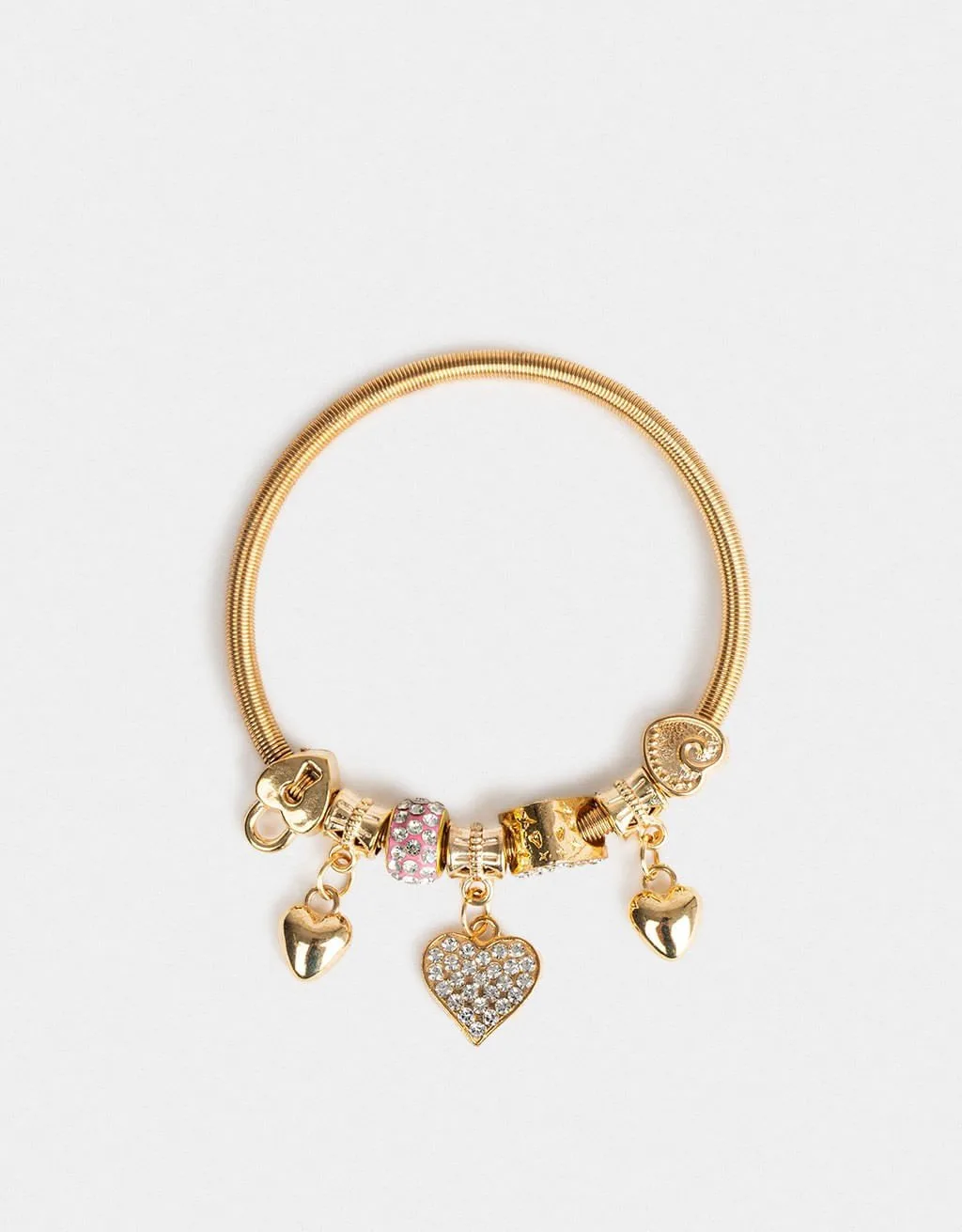Pulseira Flexível Multicharms Strass Cute
