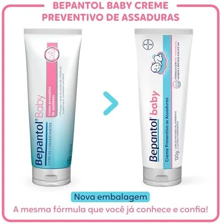 Bepantol Baby Pomada Assadura Bebe, Creme Preventivo de Assaduras, Hipoalergênica, 120g