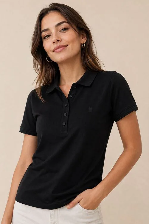 Polo Feminina Premium Polo Wear Preto