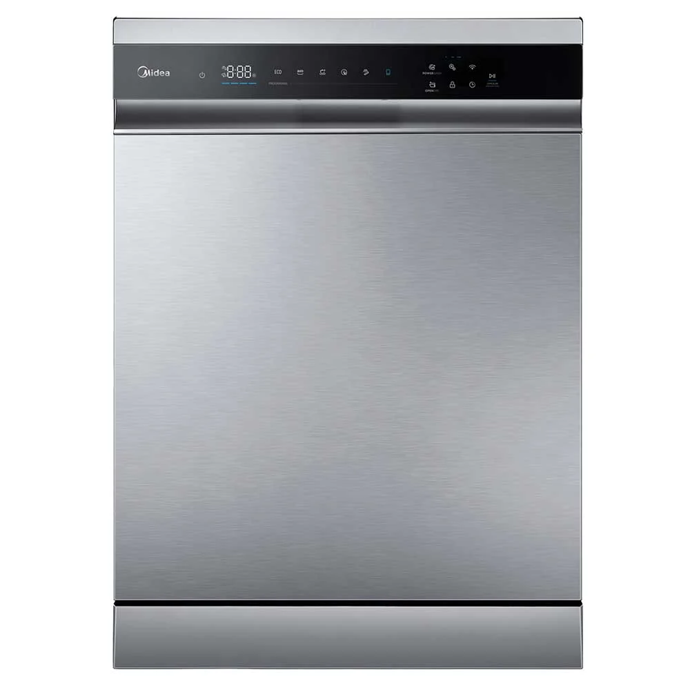 Lava Louças de Piso com 14 Serviços Midea SmartHome com 9 Programas de Lavagem Inox - MDWEF1433GSS2